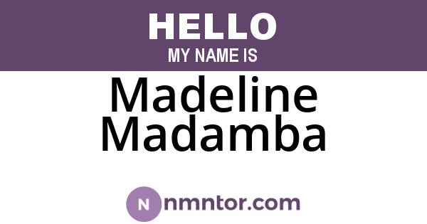 Madeline Madamba