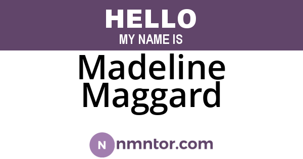 Madeline Maggard
