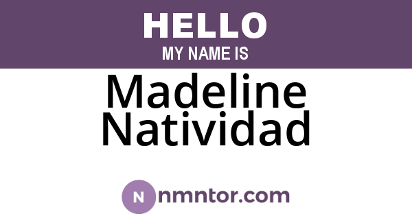 Madeline Natividad