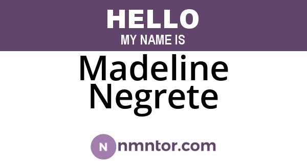 Madeline Negrete