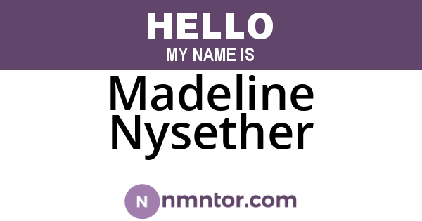 Madeline Nysether