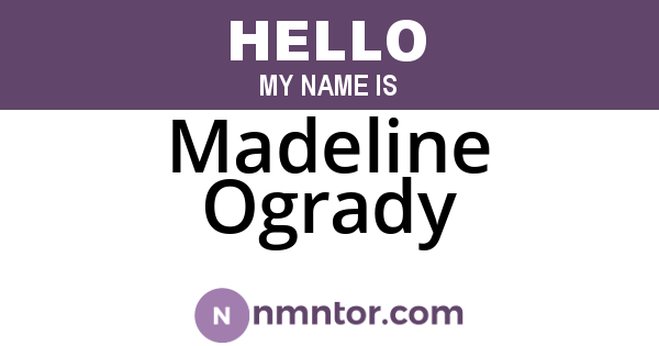 Madeline Ogrady