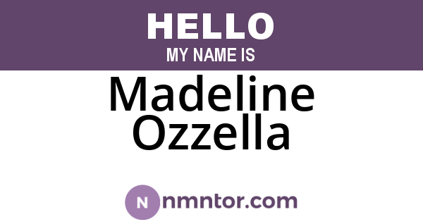 Madeline Ozzella