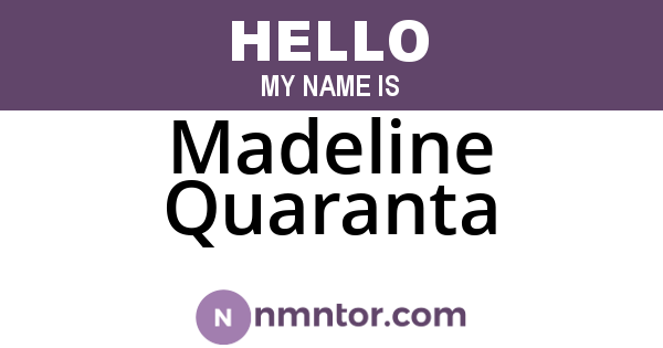 Madeline Quaranta