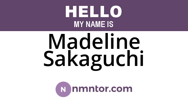 Madeline Sakaguchi