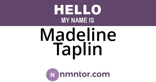 Madeline Taplin
