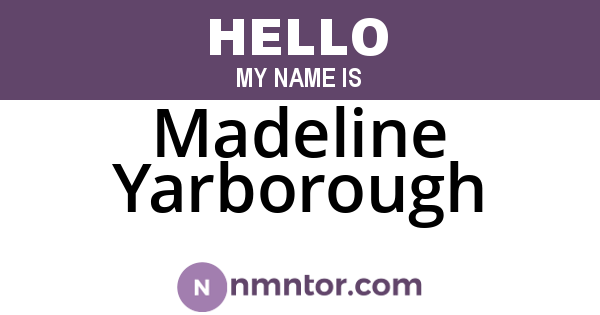 Madeline Yarborough