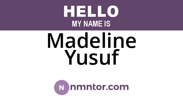 Madeline Yusuf