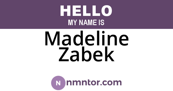 Madeline Zabek