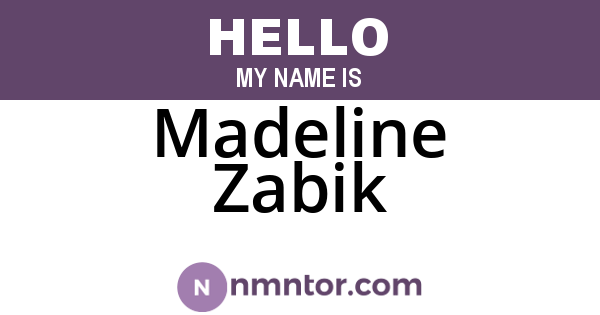 Madeline Zabik