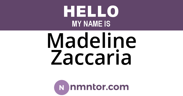 Madeline Zaccaria