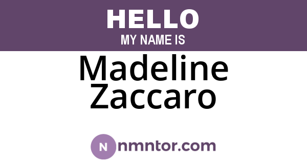 Madeline Zaccaro