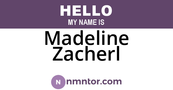 Madeline Zacherl