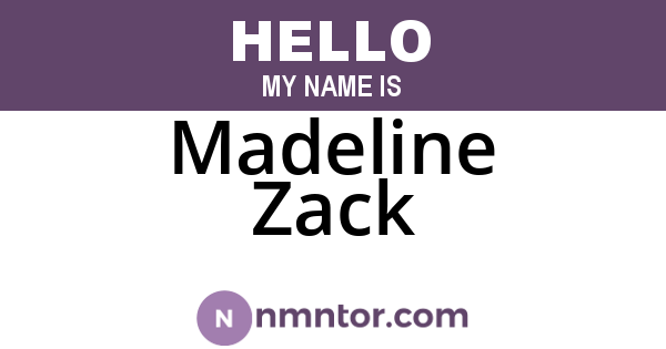 Madeline Zack