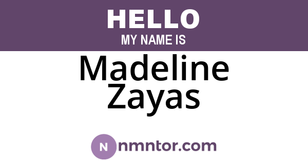 Madeline Zayas