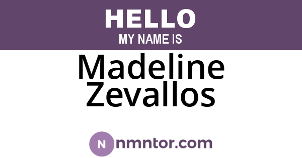 Madeline Zevallos