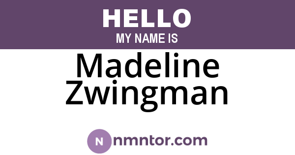Madeline Zwingman