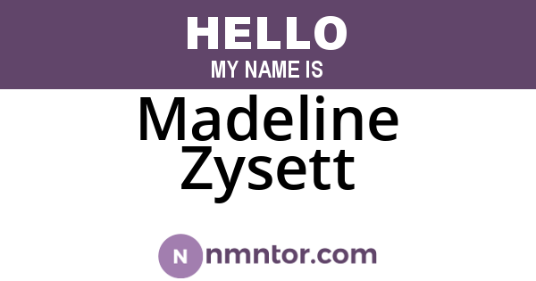 Madeline Zysett