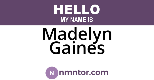 Madelyn Gaines