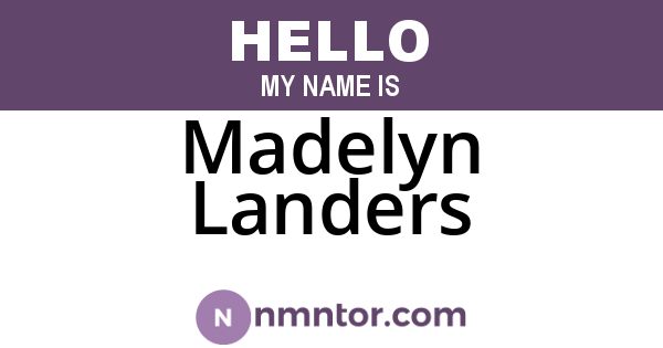 Madelyn Landers