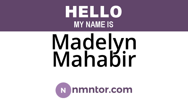 Madelyn Mahabir