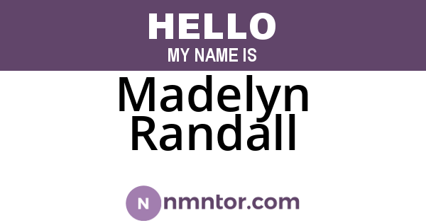 Madelyn Randall