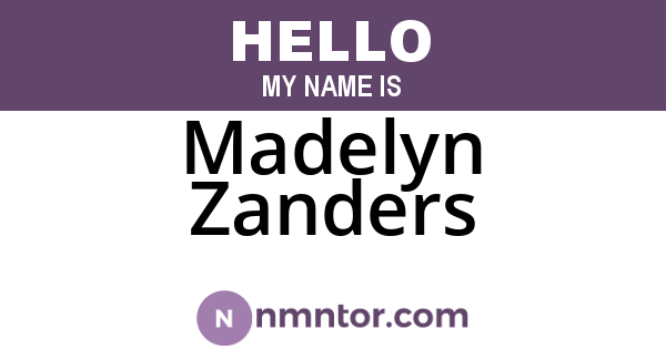 Madelyn Zanders