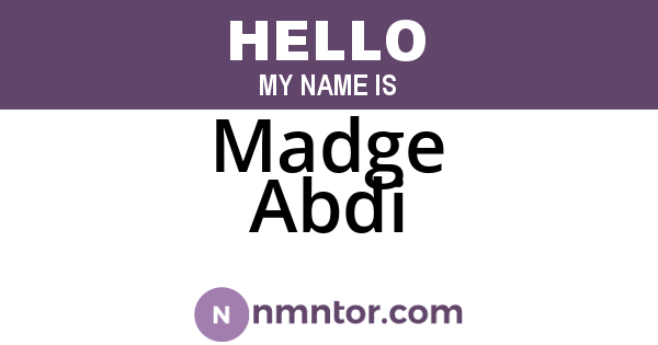 Madge Abdi