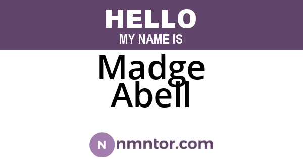 Madge Abell