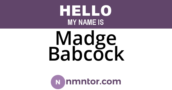 Madge Babcock