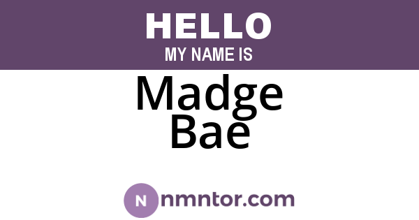 Madge Bae