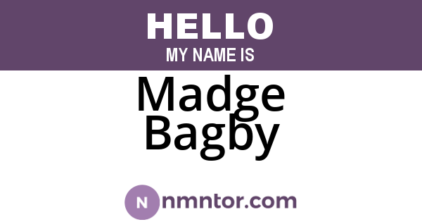 Madge Bagby