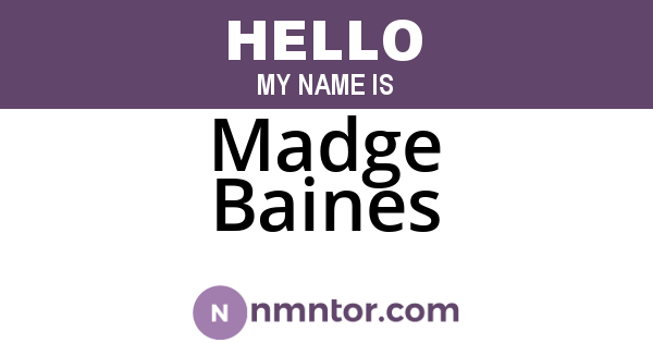 Madge Baines