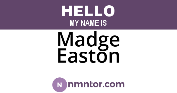 Madge Easton