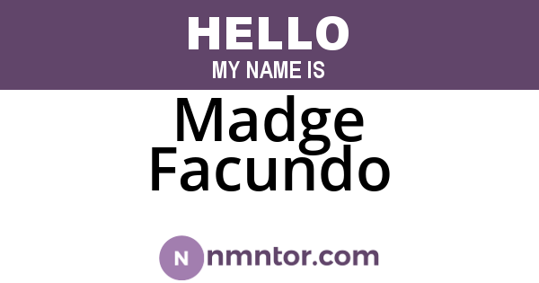 Madge Facundo