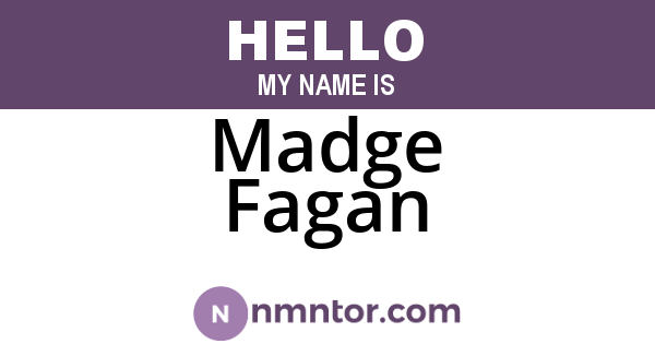 Madge Fagan