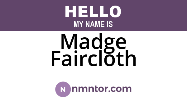 Madge Faircloth