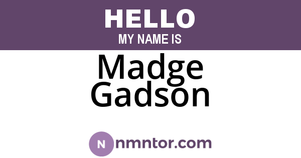 Madge Gadson