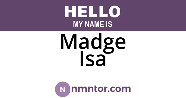 Madge Isa