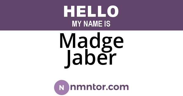 Madge Jaber