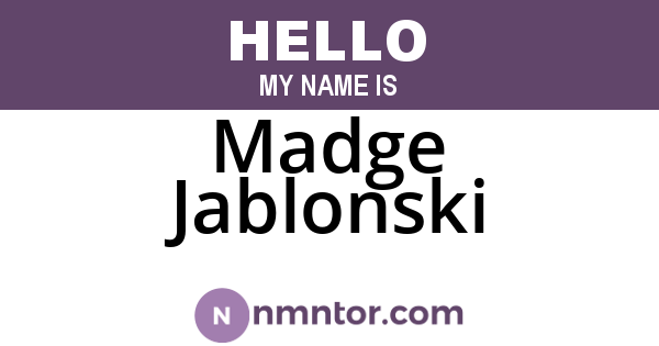Madge Jablonski