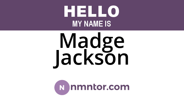 Madge Jackson