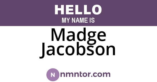 Madge Jacobson