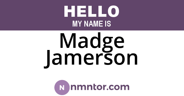 Madge Jamerson