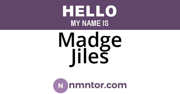 Madge Jiles