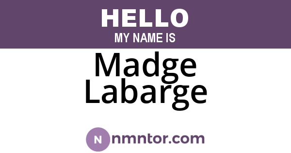 Madge Labarge
