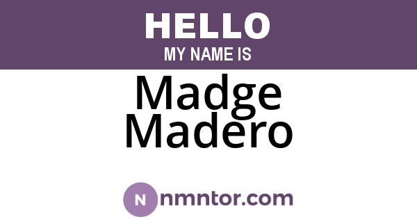 Madge Madero