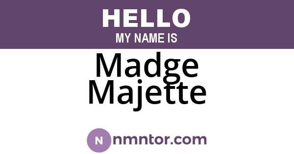 Madge Majette