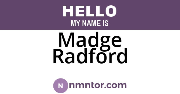 Madge Radford