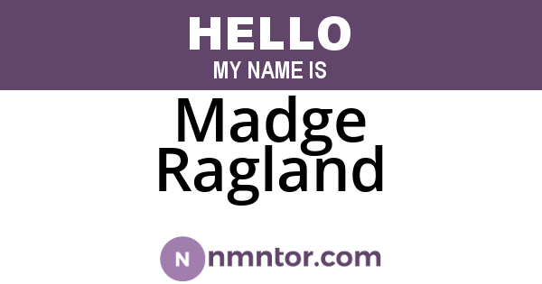 Madge Ragland